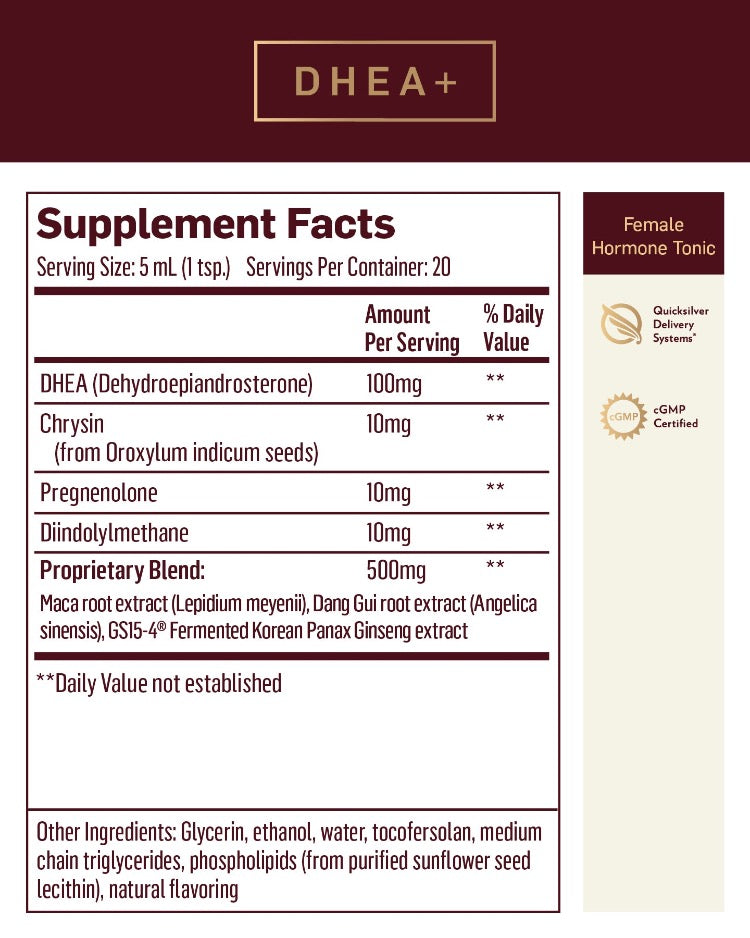 DHEA+ 100mL Supplement Facts