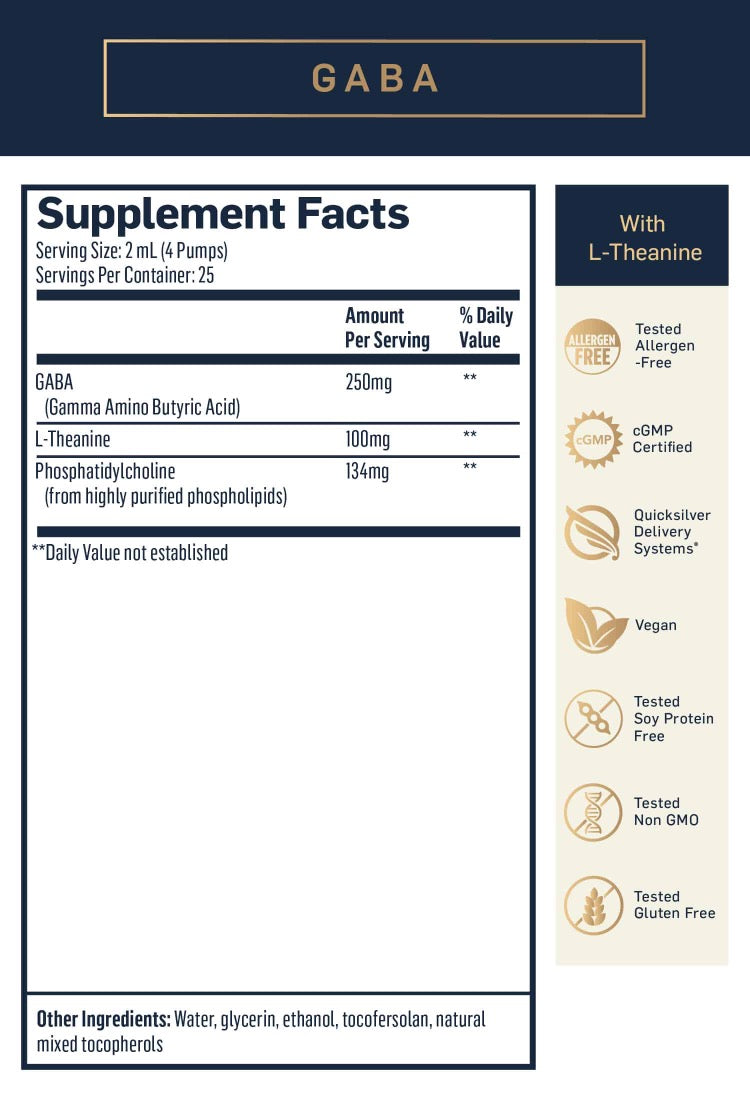 GABA + L-Theanine Supplement Facts
