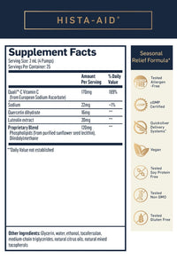 HISTA-AID Supplement Facts