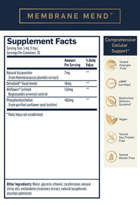 Membrane Mend Supplement Facts