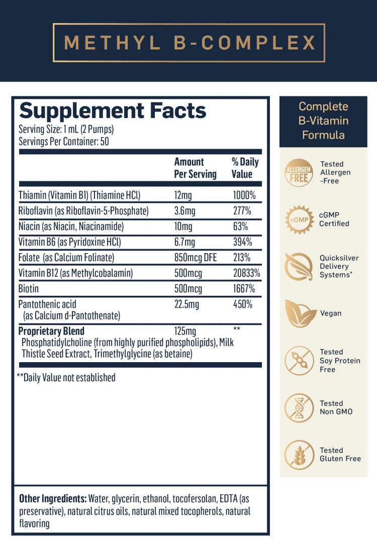 Methyl B-Complex Supplement Facts