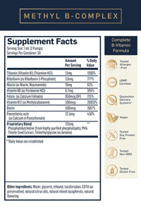 Methyl B-Complex Supplement Facts