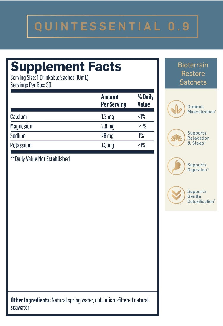 Quintessential 0.9 Supplement Facts