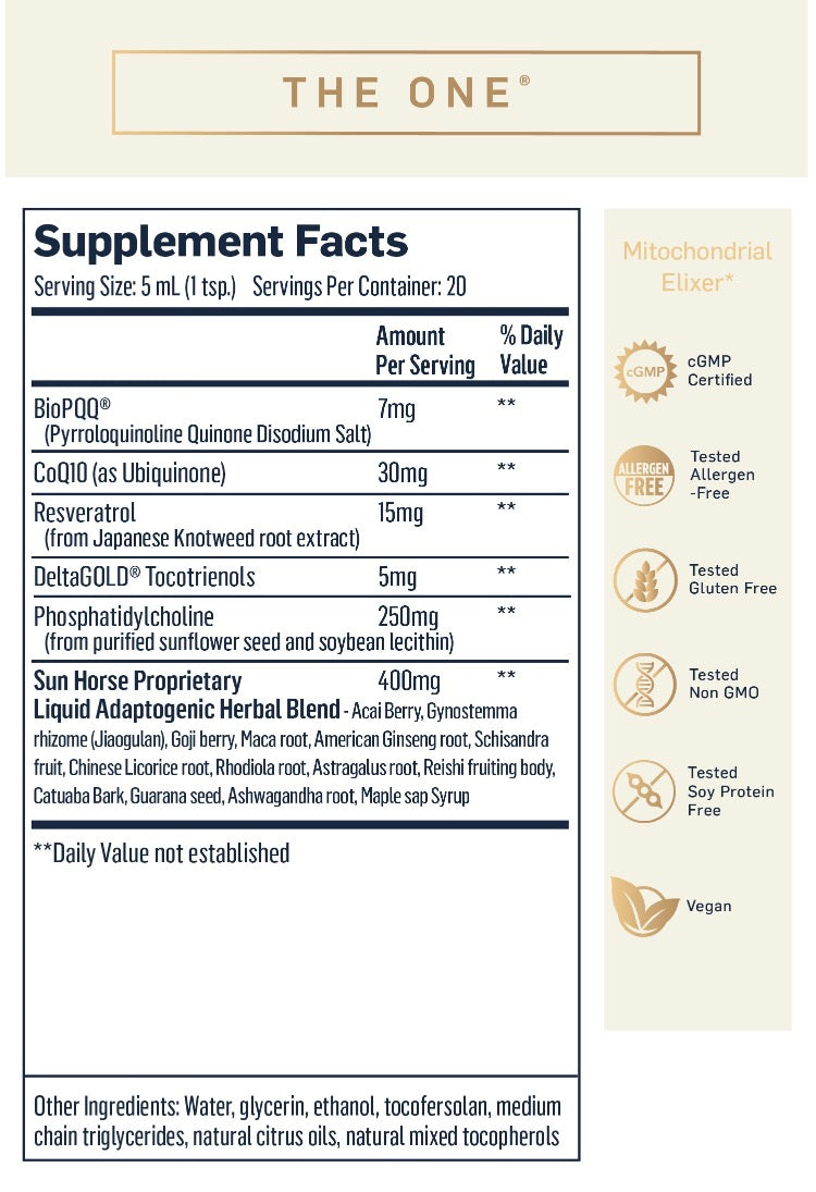The One Supplement Facts