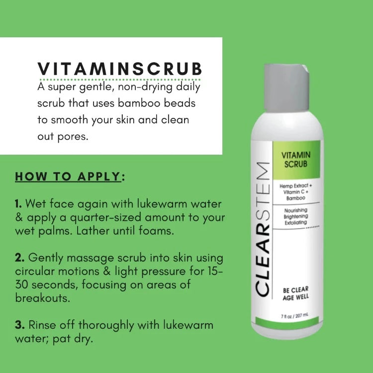 VITAMINSCRUB™ - Antioxidant-Infused Scrub Cleanser How to Use