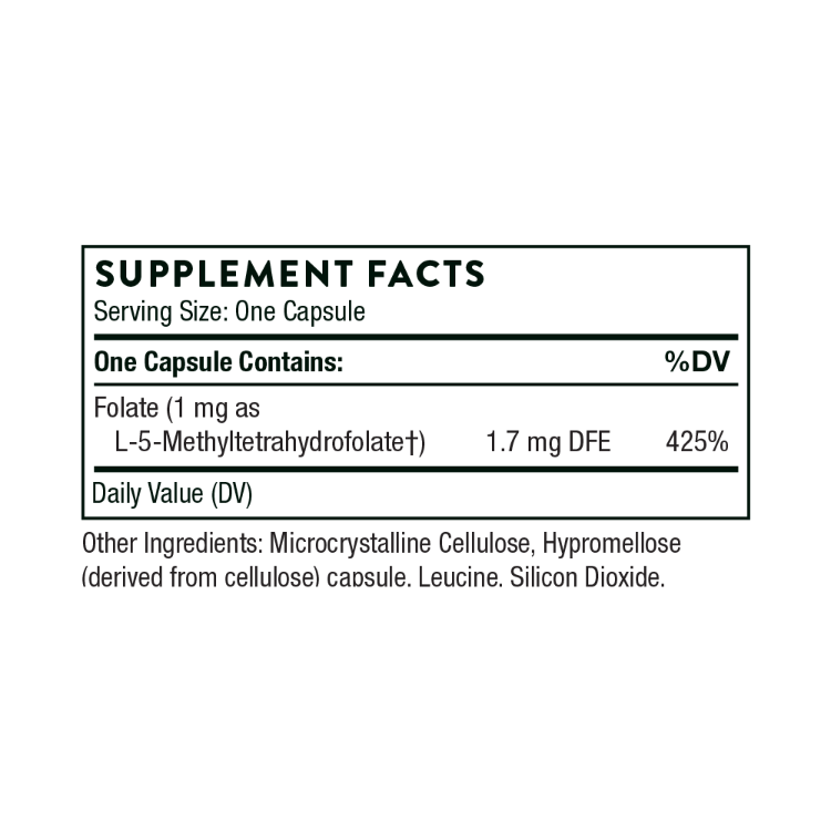 5-MTHF 1mg Ingredients
