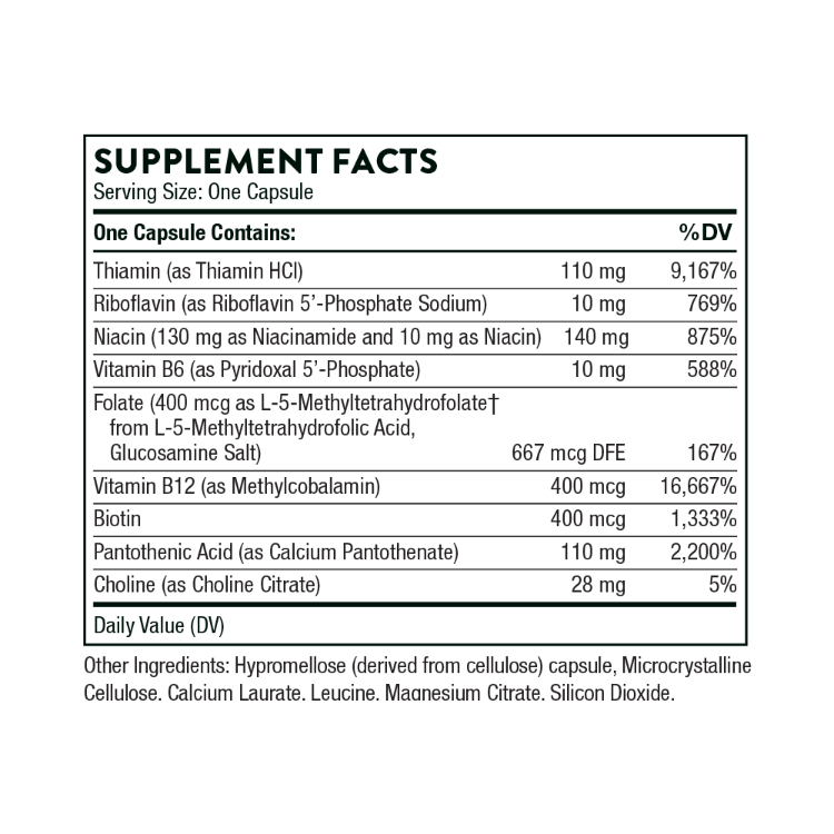 Basic B Complex Supplement Facts