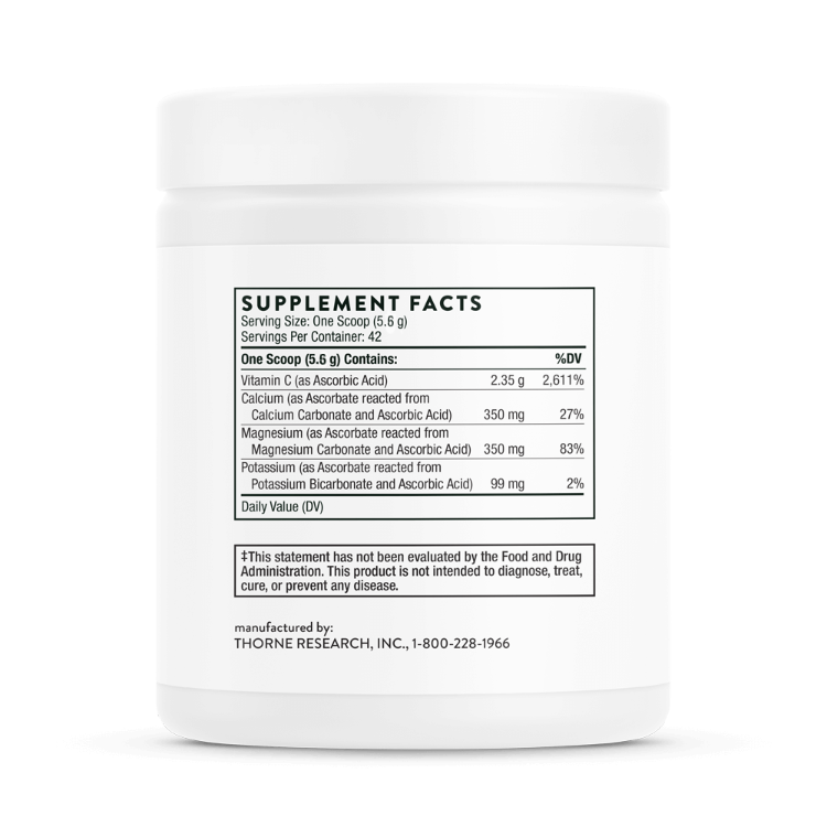 Buffered C Powder Supplement Facts