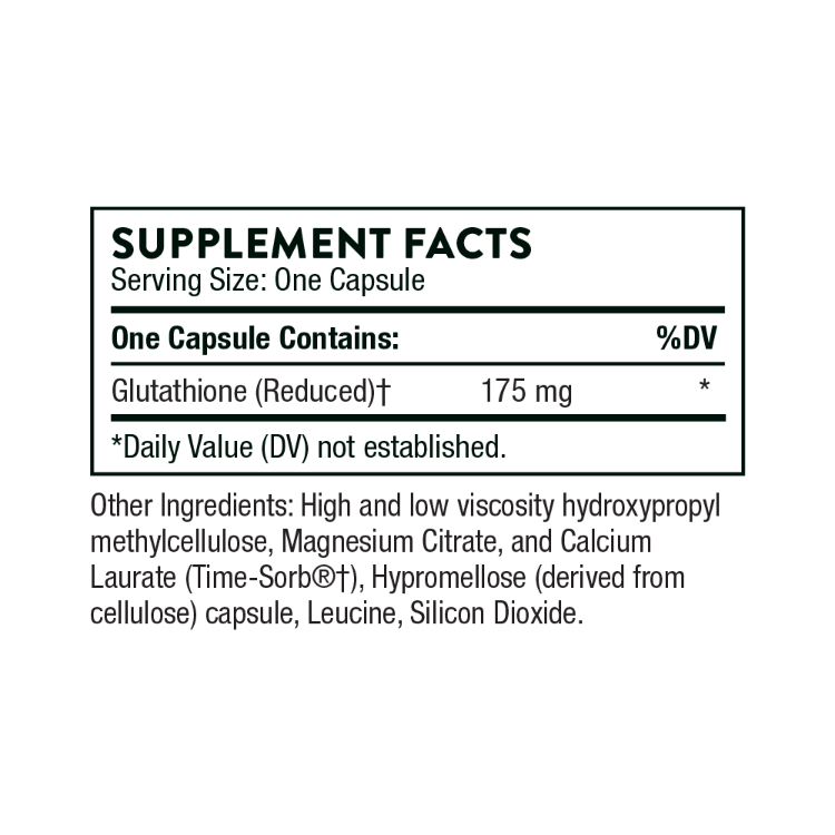 Glutathione-SR Supplement Facts