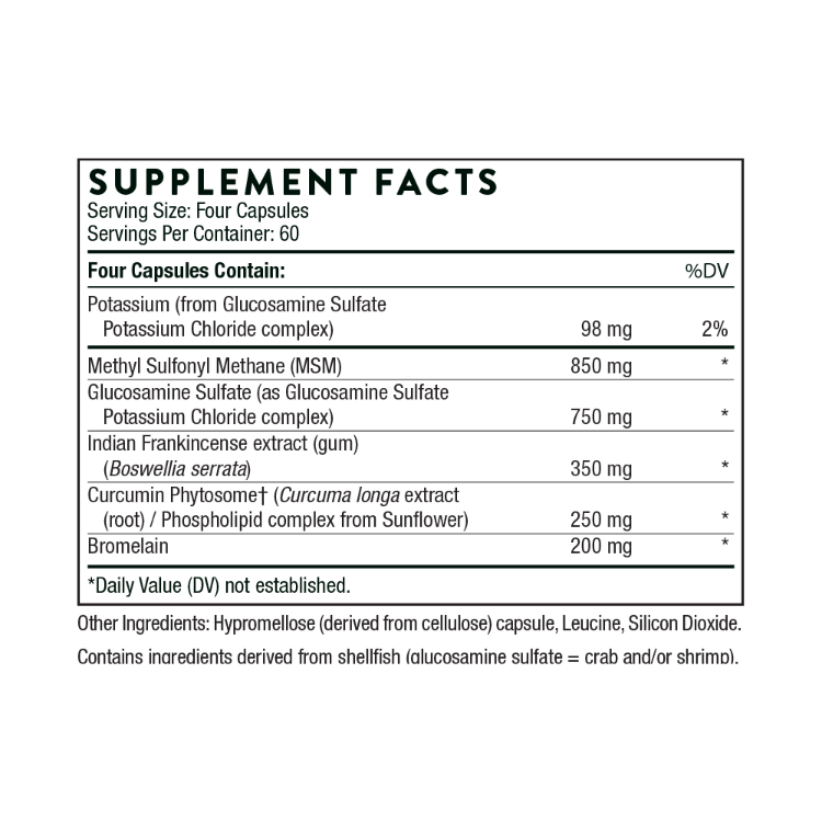 Joint Support Nutrients Supplement Facts