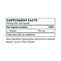L-Tyrosine Supplement Facts