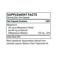 Magnesium CitraMate Supplement Facts