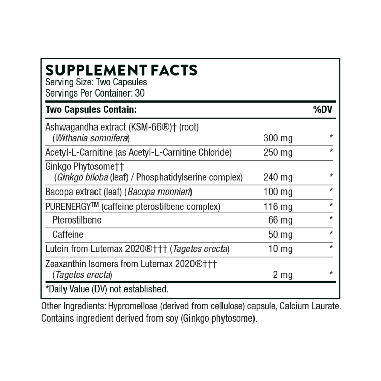Memoractiv Supplement Facts