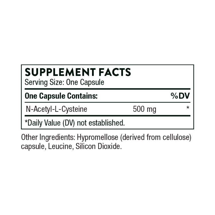 NAC Supplement Facts