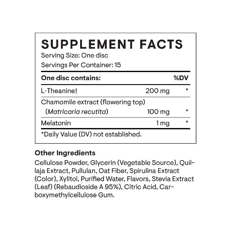 Sleep + Supplement Facts