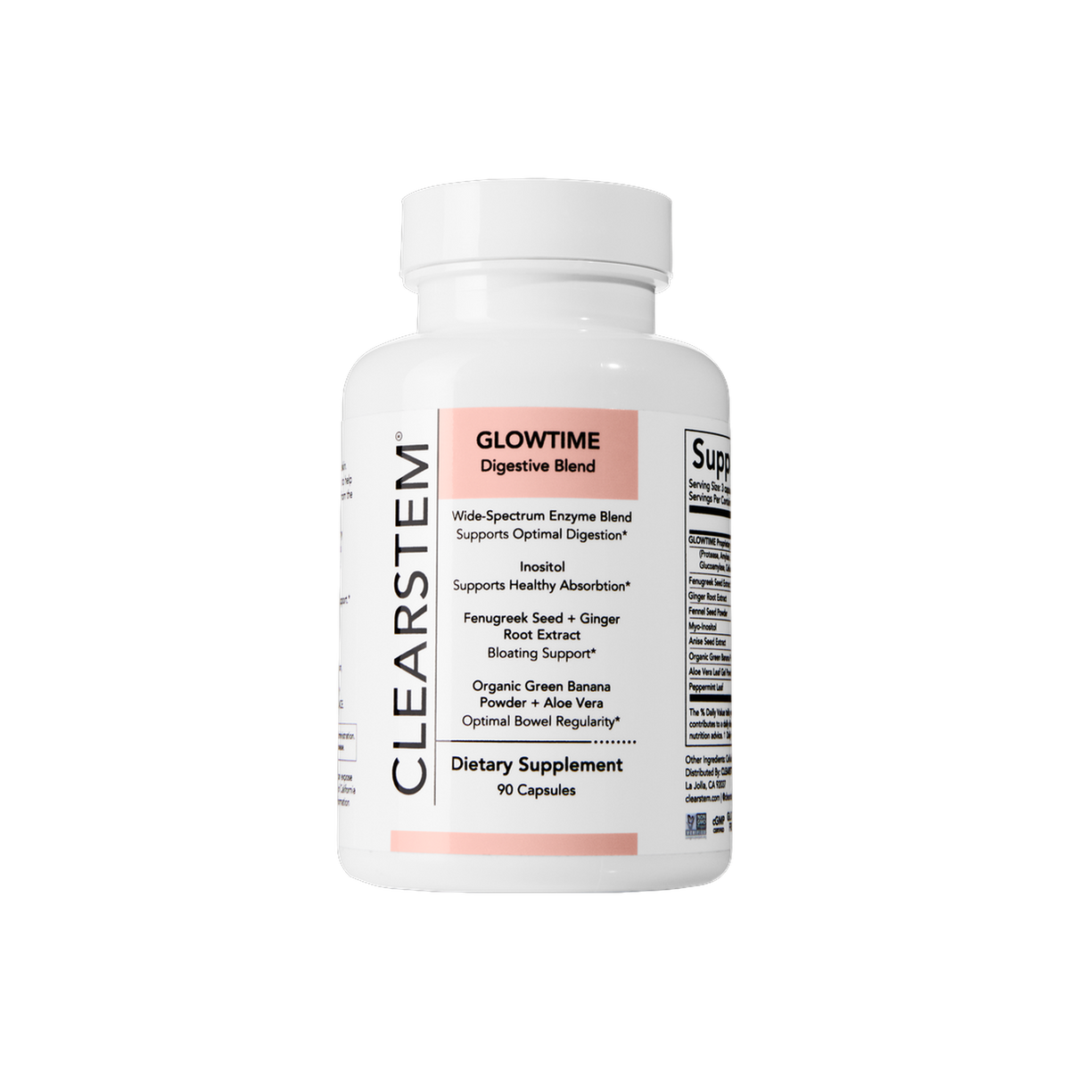 GLOWTIME digestive enzyme blend bottle