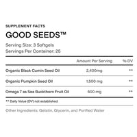 GOOD SEEDS supplement facts