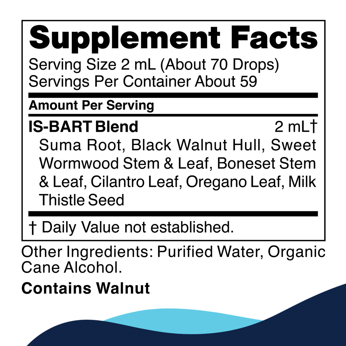 IS-BART supplement facts