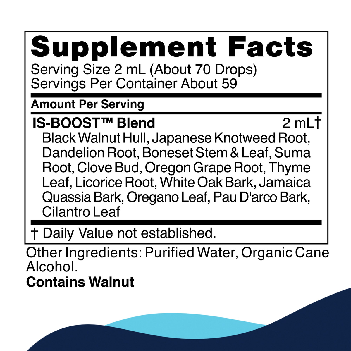 IS-BOOST supplement facts