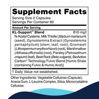 KL Support supplement facts