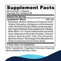 LymphActiv supplement facts