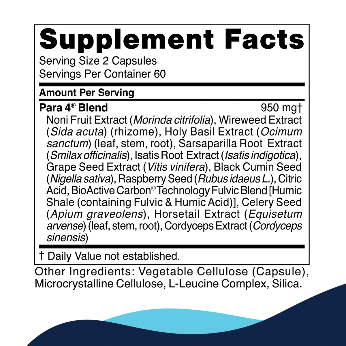 Para 4 supplement facts