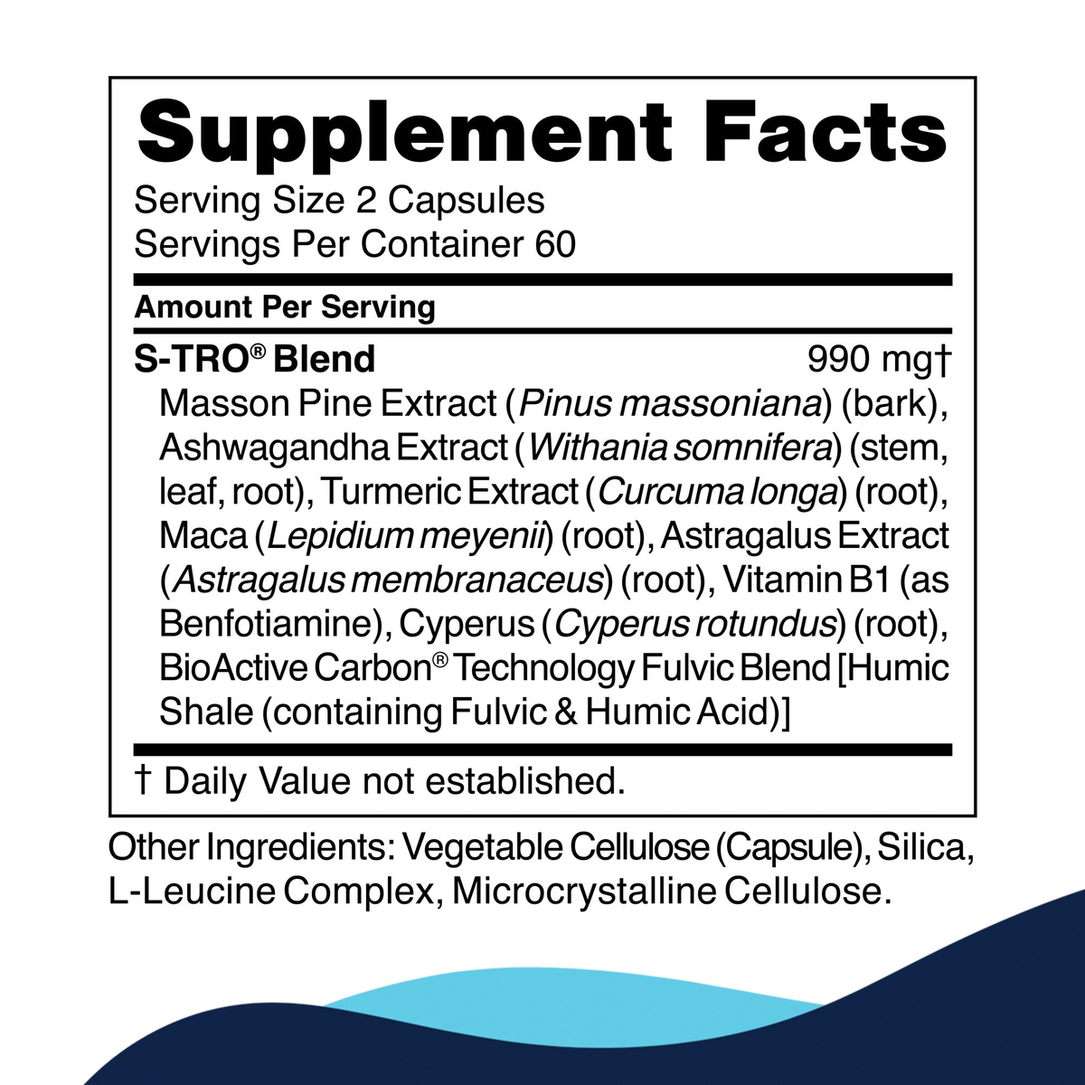 S-TRO supplement facts