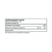 Magnesium Bisglycinate Supplement Facts